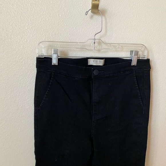 Free People We the Free Women’s Slit Jeans Black High Waisted Size 29 - Picture 2 of 9